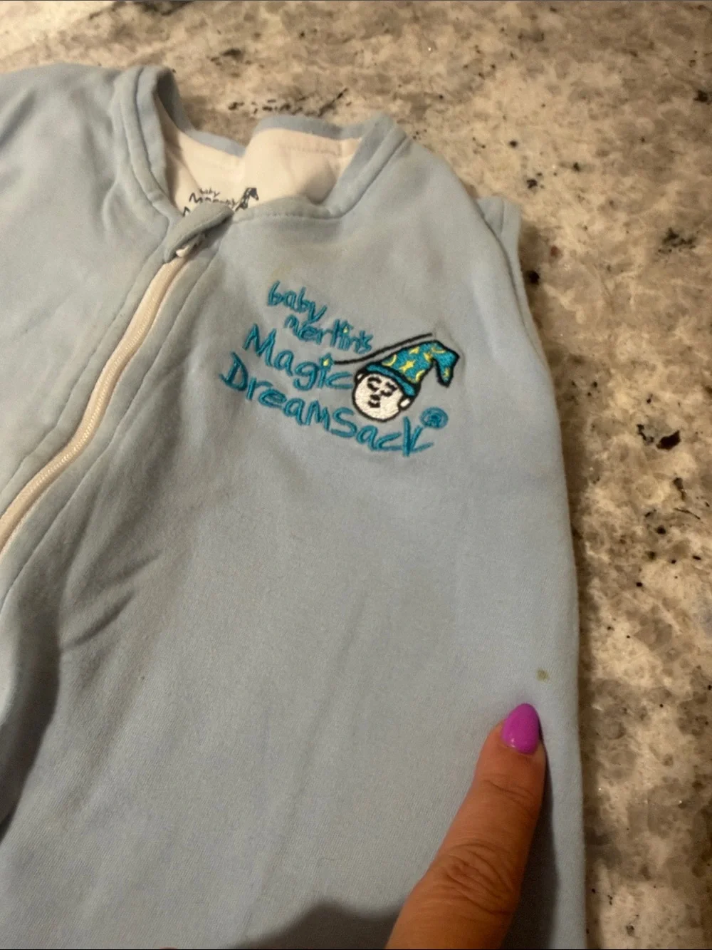 Magic DreamSeal Light Blue Baby Sleep Sack with Zipper